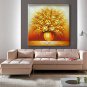 Oil Painting Modern Flower by Knife Painting Hand Painted Canvas with Stretched Framed Ready to H