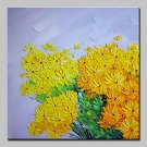 Hand Painted Beautiful Chrysanthemum Oil Painting On Canvas Modern Art Wall Pictures For Home Deco