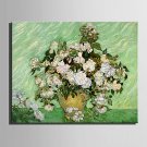 Mini Size E-HOME Oil painting Modern White Flowers And Bottles Pure Hand Draw Frameless Decorative