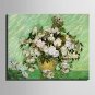 Mini Size E-HOME Oil painting Modern White Flowers And Bottles Pure Hand Draw Frameless Decorative