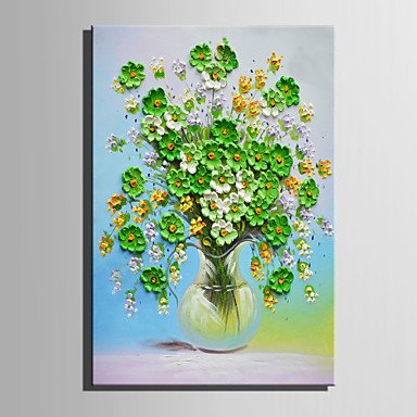 Mini Size E-HOME Oil painting Modern Vases And Flowers Pure Hand Draw Frameless Decorative Paintin