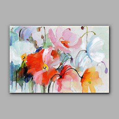 Hand-Painted Botanical Flowers Art Retro Classic & Timeless One Panel Canvas Oil Painting For Home