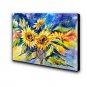 Modern Hand-Painted Abstract Flowers Sunflower One Panel Canvas Oil Painting For Home Decoration