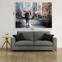 Hand-Painted Floral/Botanical Vertical,Rustic Modern/Contemporary One Panel Canvas Oil Painting Fo
