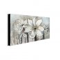 Hand-Painted Abstract Flower in Vase Canvas Oil Painting With Stretcher For Home Decoration Ready