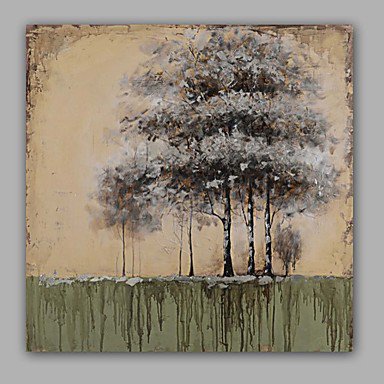Hand-Painted Abstract / Botanical Classic/Modern One Panel Canvas Oil Painting For Home Decoration