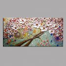Hand-Painted Floral/Botanical Horizontal Panoramic,Modern/Contemporary One Panel Canvas Oil Painti