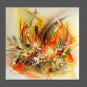 Hand-Painted Floral/Botanical Horizontal Panoramic,Modern/Contemporary One Panel Canvas Oil Painti