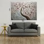 Hand-Painted Floral/Botanical Horizontal Panoramic,Modern/Contemporary One Panel Canvas Oil Painti