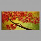 Hand-Painted Floral/Botanical Horizontal Panoramic,Modern/Contemporary One Panel Canvas Oil Painti