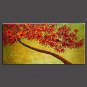Hand-Painted Floral/Botanical Horizontal Panoramic,Modern/Contemporary One Panel Canvas Oil Painti