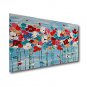 Stretched (Ready to hang) Hand-Painted Oil Painting 40"x20" Canvas Wall Art Modern Abstract Flower