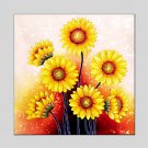 Sun Flower Style Canvas Material Oil Paintings with Stretched Frame Ready To Hang Size 70*70CM