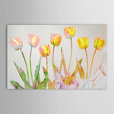 Hand-Painted Floral/Botanical One Panel Canvas Oil Painting For Home Decoration