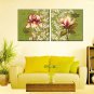 Oil Paintings Flower Style Canvas Material with Stretched Frame Ready To Hang Size 70*70*2PCS