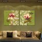 Oil Paintings Flower Style Canvas Material with Stretched Frame Ready To Hang Size 70*70*2PCS