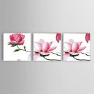 Ready to Hang Hand-Painted Pink Peach Flower Oil Painting Wall Art Modern Home Office Corridor Dec