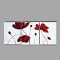 Hand Painted Red Flower Oil Painting with Stretched Frame Ready to Hang