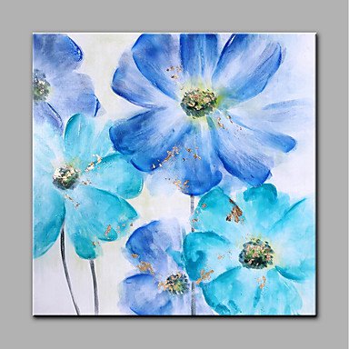 Hand-Painted Flowers Modern Art One Panel Canvas Oil Painting for Home Decoration