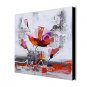 Hand-Painted Flowers by Knife Canvas Oil Painting With Stretcher For Home Decoration Ready to Han