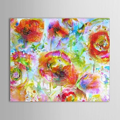Hand-Painted Floral/Botanical One Panel Canvas Oil Painting For Home Decoration