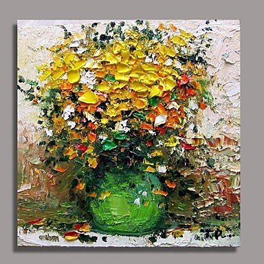 Hand-Painted Floral/Botanical One Panel Canvas Oil Painting For Home Decoration