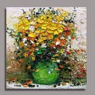 Hand-Painted Floral/Botanical One Panel Canvas Oil Painting For Home Decoration