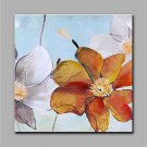 Hand-Painted Flowers Modern Art One Panel Canvas Oil Painting for Home Decoration