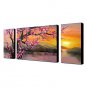 Hand-Painted Floral/Botanical Horizontal Panoramic,Classic Traditional Three Panels Canvas Oil Pai