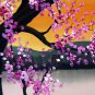 Hand-Painted Floral/Botanical Horizontal Panoramic,Classic Traditional Three Panels Canvas Oil Pai