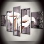 Hand-Painted Landscape Floral/Botanical Any Shape,Classic Modern Traditional Five Panels Oil Paint