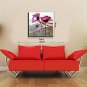 Hand-painted Abstract Flowers Oil Painting With Stretched Frame