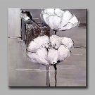 Hand-painted  Abstract Flowers Oil Painting With Stretched Frame