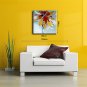 Hand-painted Abstract Flowers Oil Painting With Stretched Frame