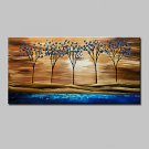 Hand Painted Abstract Tree Landscape Oil Painting On Canvas Wall Art With Stretched Frame Ready To