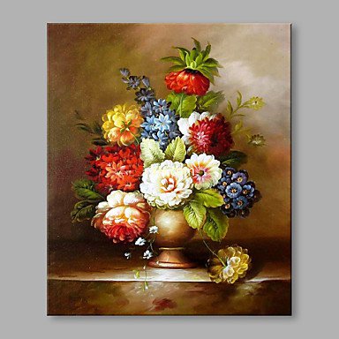 Hand-Painted Classical Beautiful Floral Modern One Panel Canvas Oil Painting For Home Decoration
