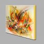 Hand-Painted Abstract Floral/Botanical Square,Classic Modern One Panel Canvas Oil Painting For Hom