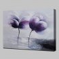 Hand-Painted Abstract Modern Blooming Flowers Knife Oil Painting On Canvas Ready To Hang One Panel