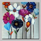 Hand Painted Flowers Oil Paintings On Canvas Modern Wall Art Picture With Stretched Frame Ready To