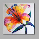 Single Modern Abstract Pure Hand Draw Frameless Decorative Painting Blooming Flowers