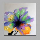 Single Modern Abstract Pure Hand Draw Frameless Decorative Painting Blooming Flowers