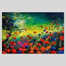 Oil Paintings Floral Style Canvas Material With Wooden Stretcher Ready To Hang Size 60*90 CM .