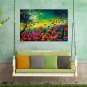 Oil Paintings Floral Style Canvas Material With Wooden Stretcher Ready To Hang Size 60*90 CM .