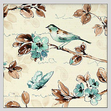 Floral Style Canvas Material Oil Paintings with Stretched Frame Ready To Hang Size 70*70 CM