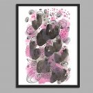 Hand-Painted Fantasy / Floral/Botanical 100% Hang-Painted Oil Painting,Classic / Pastoral One Pane