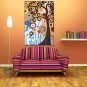 Oil Paintings Floral Style Canvas Material With Wooden Stretcher Ready To Hang Size60*90CM .