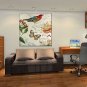 Oil Paintings Floral Style Canvas Material With Wooden Stretcher Ready To Hang Size70*70CM .
