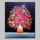 Hand Painted Bottle Of Flower Oil Painting On Canvas Modern Abstract Wall Art Picture For Home Dec
