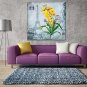 Oil Paintings Floral Style Canvas Material With Wooden Stretcher Ready To Hang Size70*70CM .