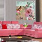 Oil Paintings Floral Style Canvas Material With Wooden Stretcher Ready To Hang Size70*70CM .